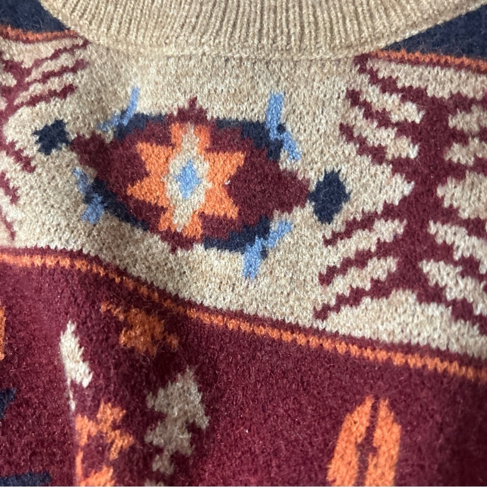Scandi Girls Elegant Multicolor Patterned Sweater - Picture 5 of 5